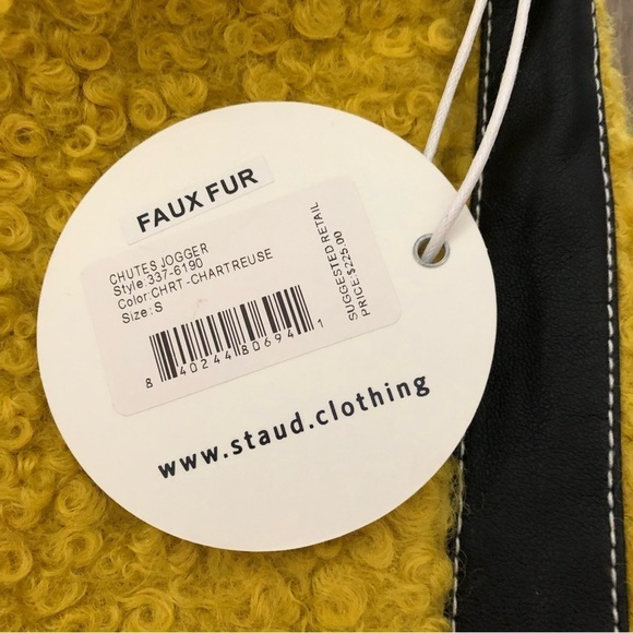 New Staud Faux Fur Joggers - Picture 4 of 7